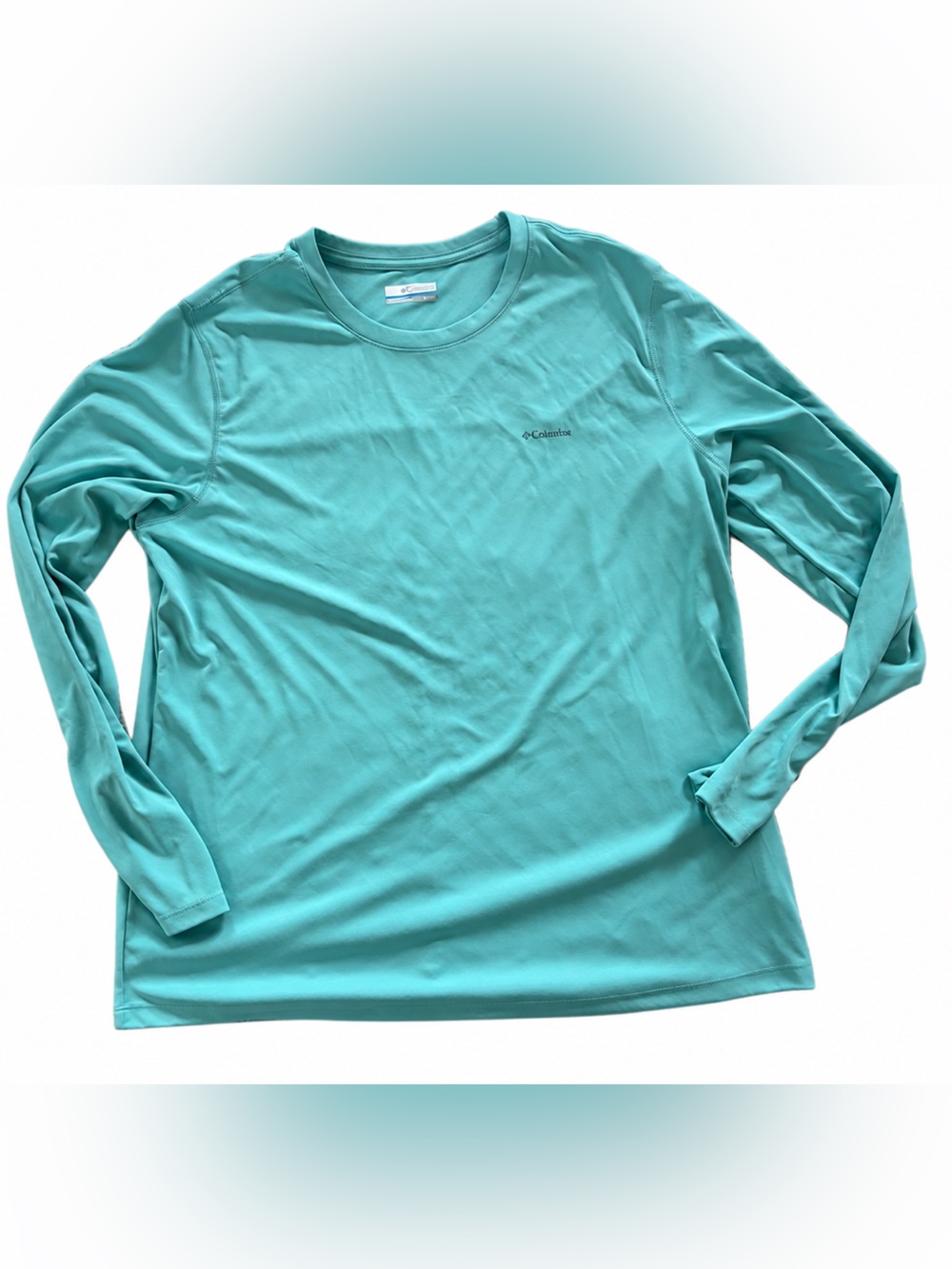 Columbia PFG Omni-Freeze Zero Long Sleeve Shirt Mens XL Teal Blue Sun Protection